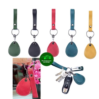 Móc khóa da bò handmade cho xe máy, xe ô tô, móc khóa đa năng - Hình đỏ đô
