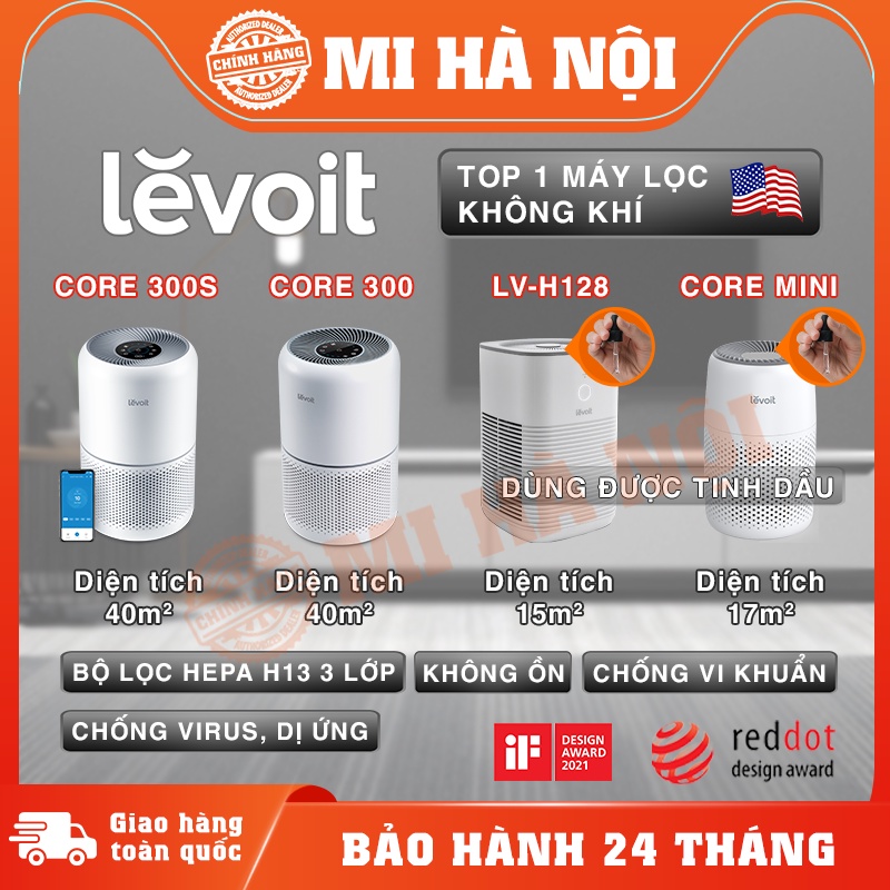 Máy Lọc Không Khí Mỹ Levoit Core 300 / 300s  HEPA 13 Bán chạy top 1 Amazon - độ ồn siêu thấp,chống dị ứng, kháng khuẩn