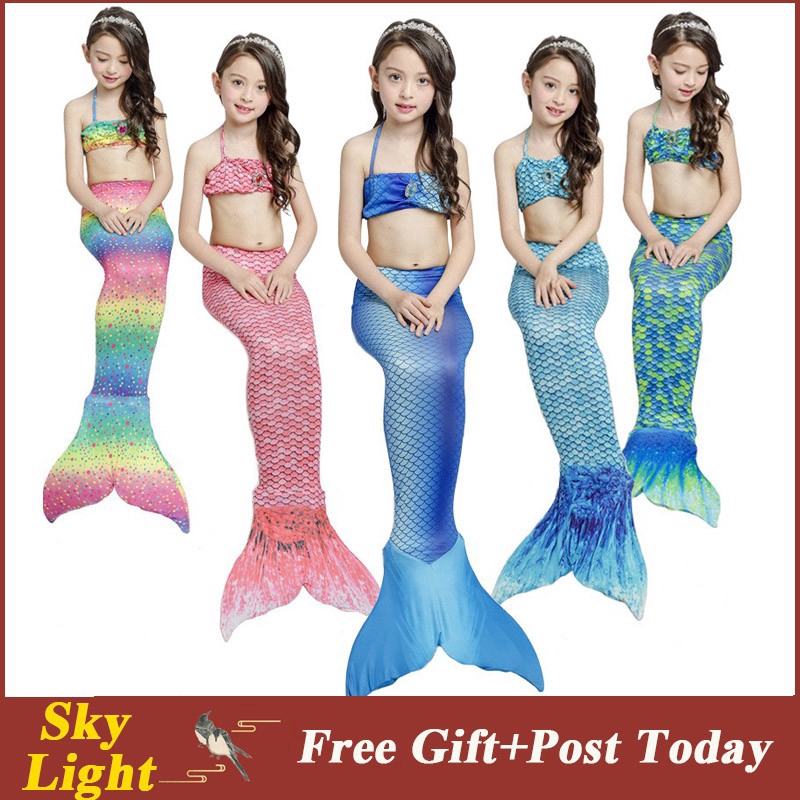 Đồ bơi hình đuôi tiên cá trang phục hoá trang cho bé gái