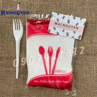 Nĩa Nhựa Dùng 1 Lần - Bịch 50 Cái