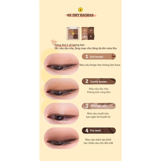[100% AUTH] Bảng Phấn Mắt 4 Ô Romand Better Than Eyes mini