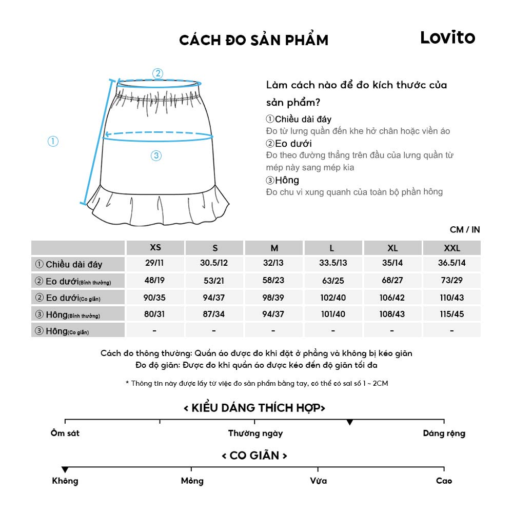 Chân váy Lovito màu trơn xẻ tà phong cách thể thao L15X214 (Màu trắng)