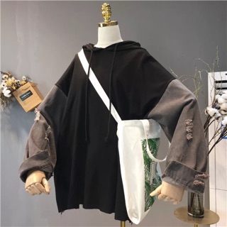 [ ORDER TAOBAO - ÁO HOODIE PHỐI TAY BÒ]