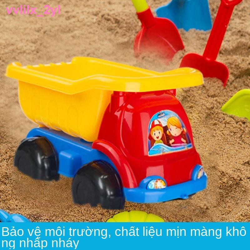 Bộ đồ chơi trẻ em đi biển, bé dưới nước, đào cát, hạt cát-xê, đồng hồ xẻng lớn, dụng cụ xô bãi biển1