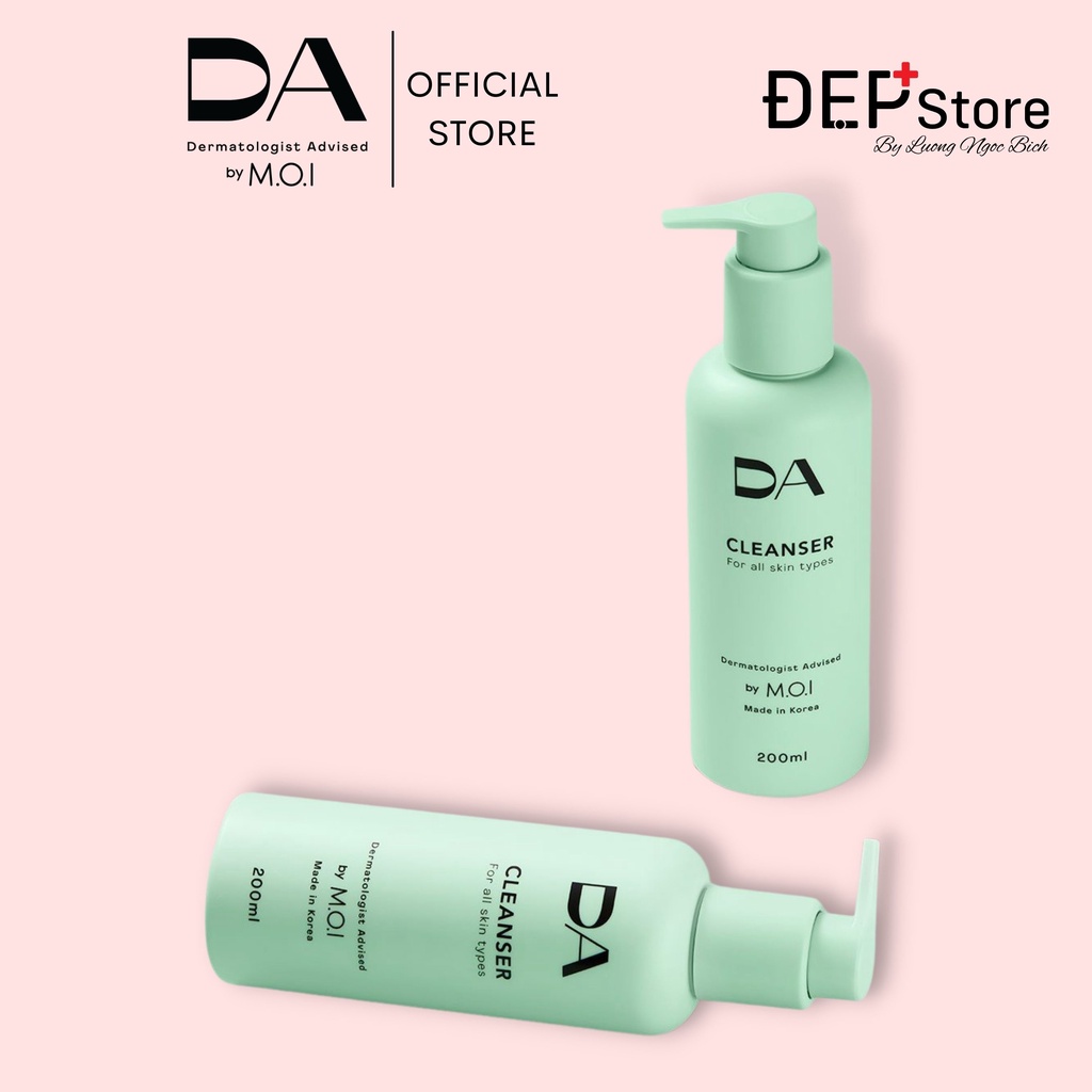 Sữa rửa mặt D.A by M.O.I dạng gel 2 trong 1 dung tích 200ml