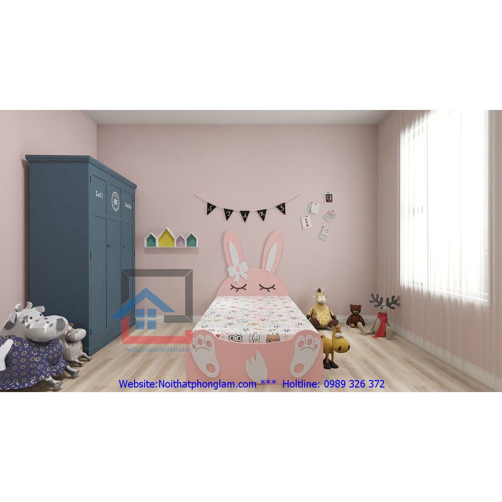 Giường cho bé gái hình con thỏ