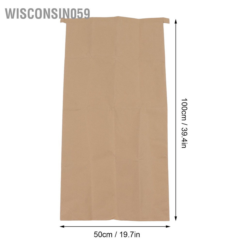 Wisconsin059 5 Cái Giấy Kraft Túi Dệt Composite Không Thấm Nước 100 X 50 cm Lưu Trữ Lá Cho Bãi Cỏ Sân Vườn Nhà