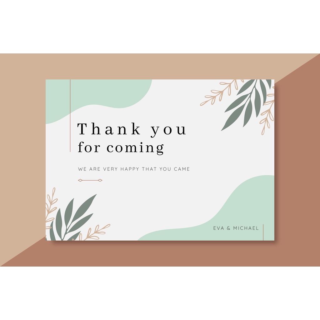Hộp 100 card cám ơn, card Thank you họa tiết Hoa (9 mẫu) dành riêng cho shop bán hàng