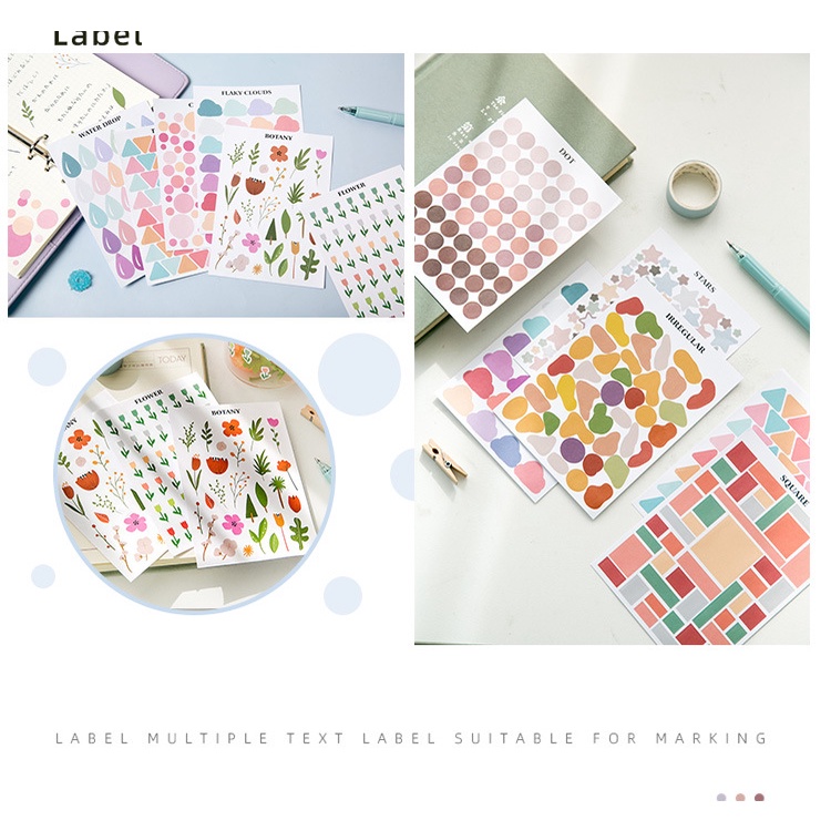 Set Sticker trang trí dễ thương cute, hình dán trang trí sổ tay sổ nhật ký thiệp, quà tặng