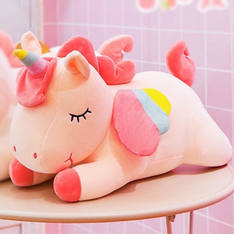 [Mã LIFE0503TOYS giảm 10% đơn 0Đ] Gấu bông kỳ lân 55cm, Thú ngồi bông ngựa Pony đáng yêu, ngộ nghĩnh