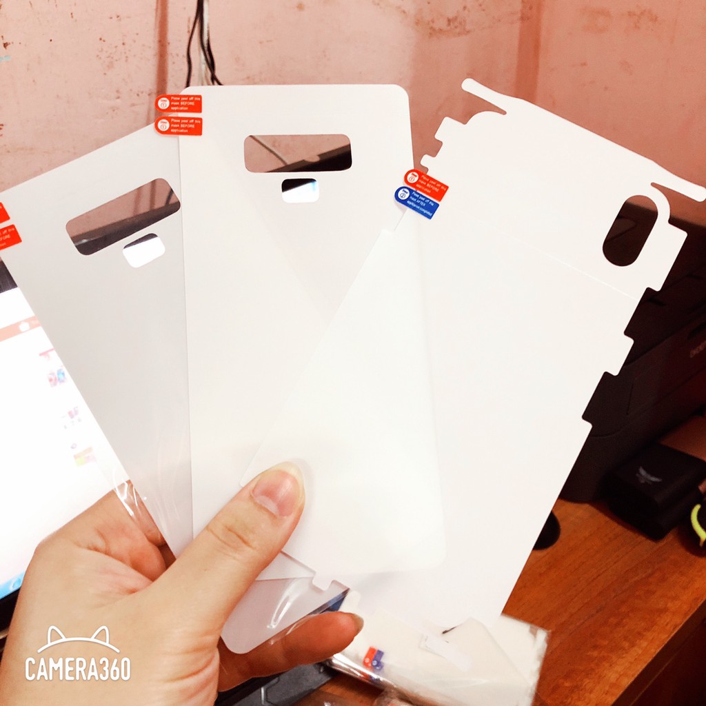 Skin PPF 3 lớp Samsung Note 8 Note 9 S8 S8 Plus S9 S9 Plus S10 S10 Plus  Dán trong suốt ánh cồng vồng Lưng máy