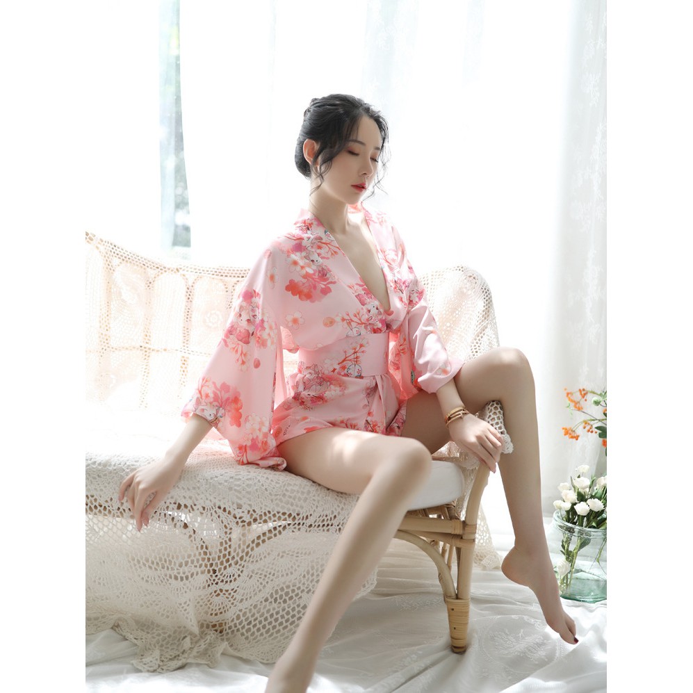 [ Video + Hình Thật ] Bộ Váy Ngủ Cosplay Kimono Nhật Bản Dễ Thương Gợi Cảm | BigBuy360 - bigbuy360.vn