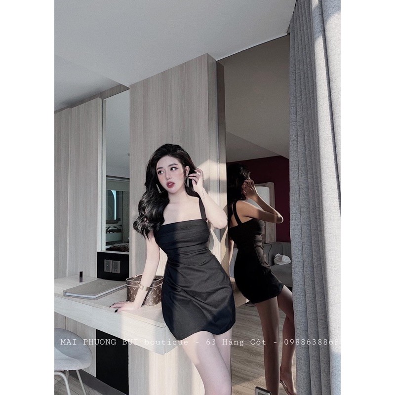 [Mã SKAMA06 giảm 8% tối đa 50K đơn 250K] Đầm hai dây nhúm eo thời trang hàng đẹp có đệm ngực⚡️2 màu ảnh thật | BigBuy360 - bigbuy360.vn