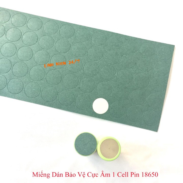 Miếng Dán Bảo Vệ Cực Âm 1 Cell Pin 18650