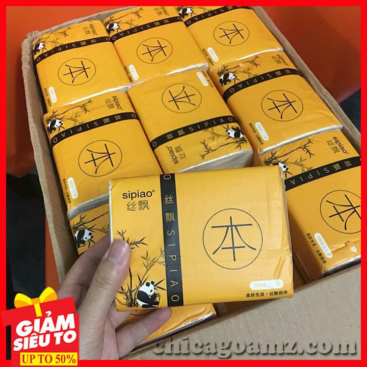 Giấy ăn gấu trúc SIPIAO (1 gói 300 tờ)