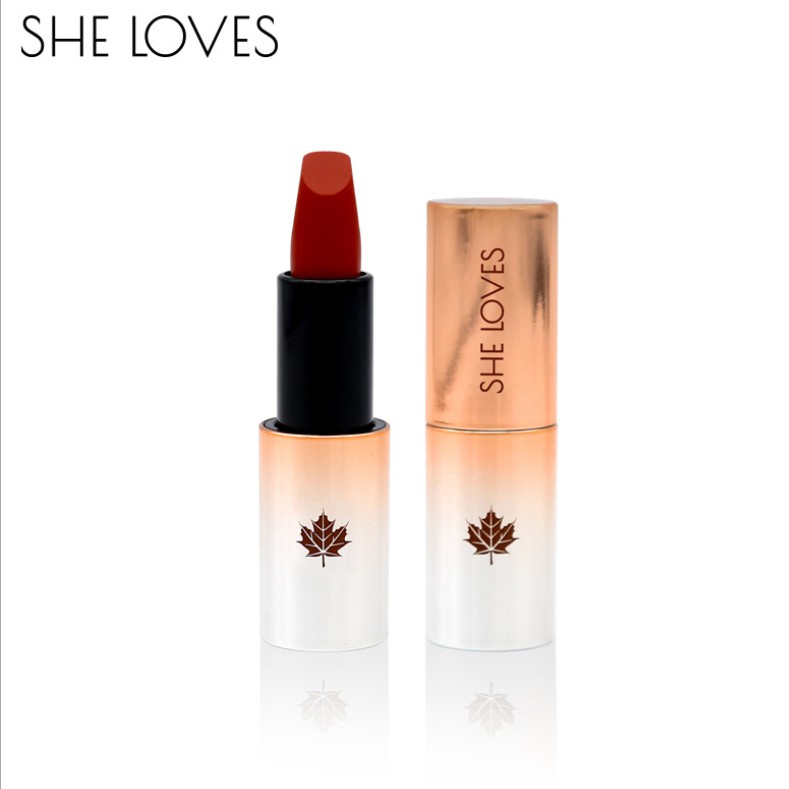 Son thỏi lì Sheloves Gold Maple Leaf Fog Lipstick 3.8g