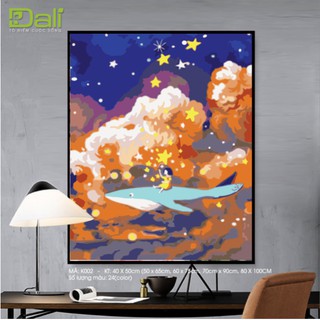 Tranh treo tường tự tô màu số hóa DALI Tranh Anime K002