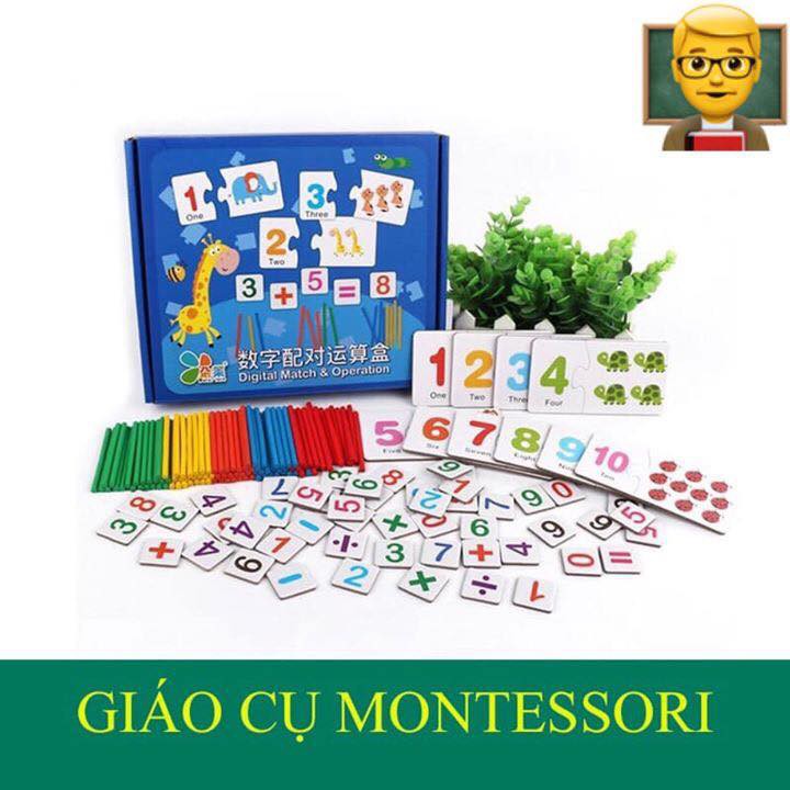 BỘ QUE TÍNH - THẺ SỐ HỌC TOÁN MONTESSORI