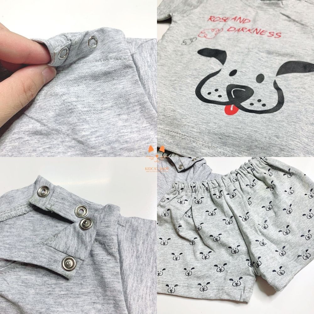 Quần áo sơ sinh bé trai bé gái chất liệu cotton thoáng mát vải cao cấp không gây kích ứng da Kidcat shop