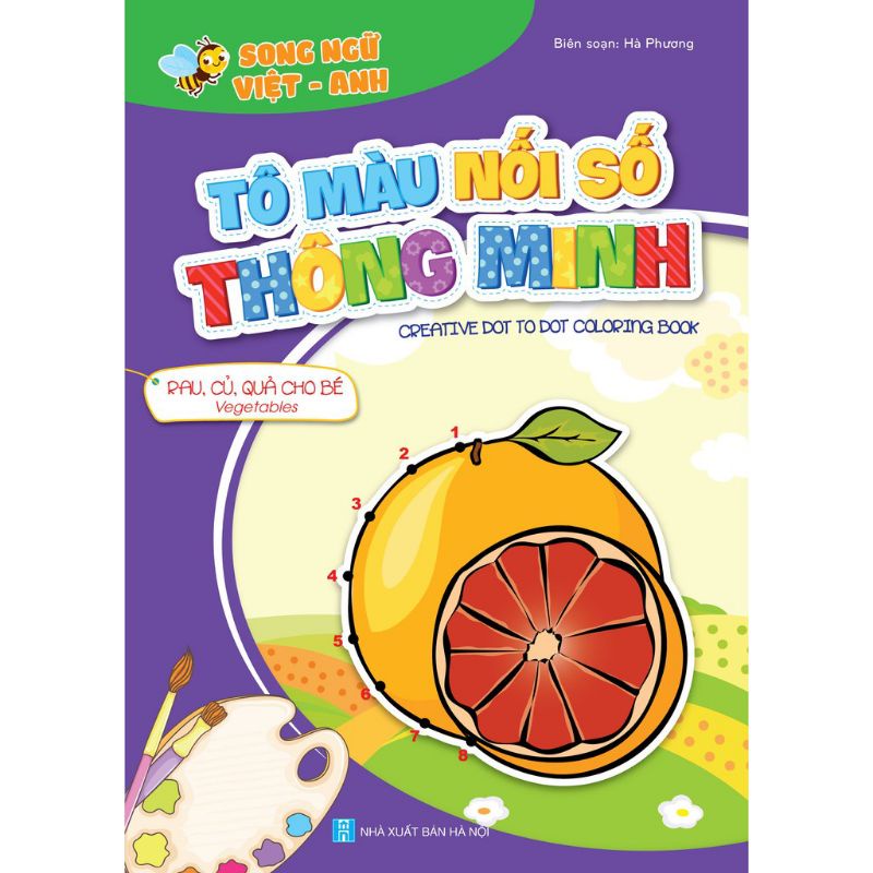 Sách - Tô Màu Nối Số Thông Minh - Song Ngữ Việt Anh ( 8 Cuốn )