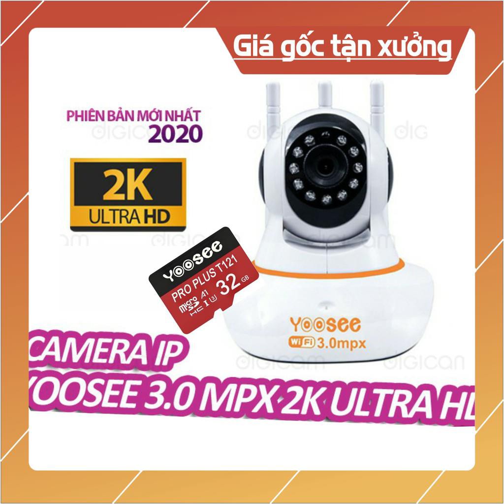 [FreeShip - Bán sỉ] Camera IP YooSee 3.0mpx - Ultra HD 2K Siêu nét - Kèm thẻ nhớ 32gb Bảo hành 12 tháng