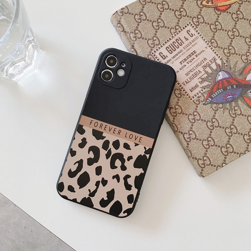 Ốp lưng thời trang in hình da báo cho iphone 6 s plus 7 8 plus Xr X s max 11 11 pro max 12mini 12 pro max Se2