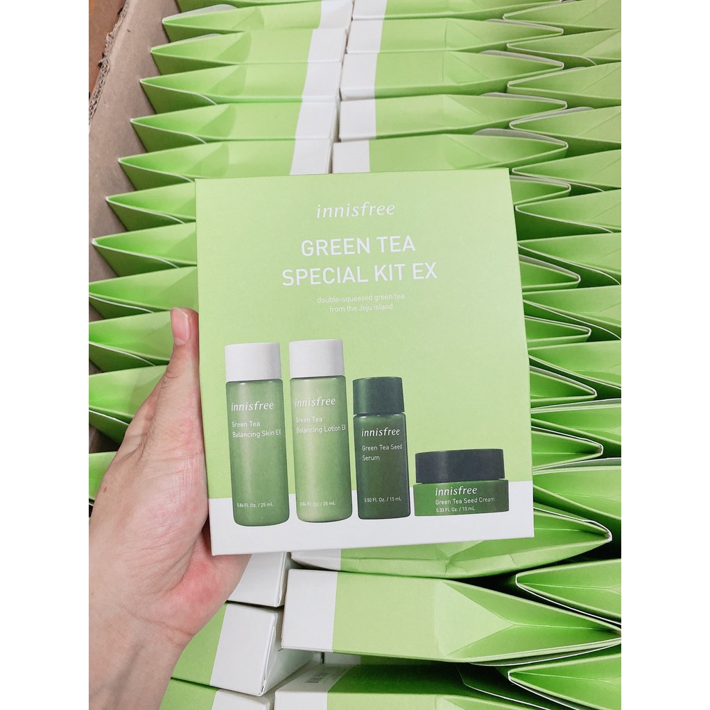 Mẫu mới bộ dưỡng da trà xanh dùng thử Green Tea Special Kit EX