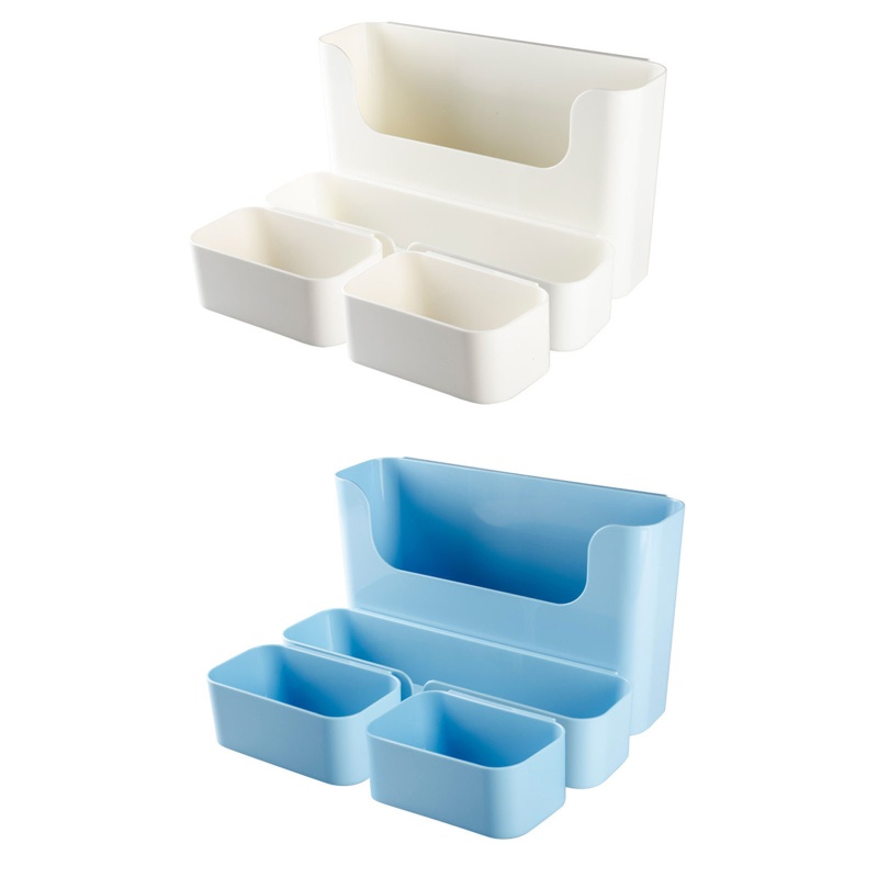 Set 4 Ốp Nhựa Dán Tường Đựng Đồ Trang Điểm Và Đèn Led Cho Nhà Bếp / Phòng Tắm