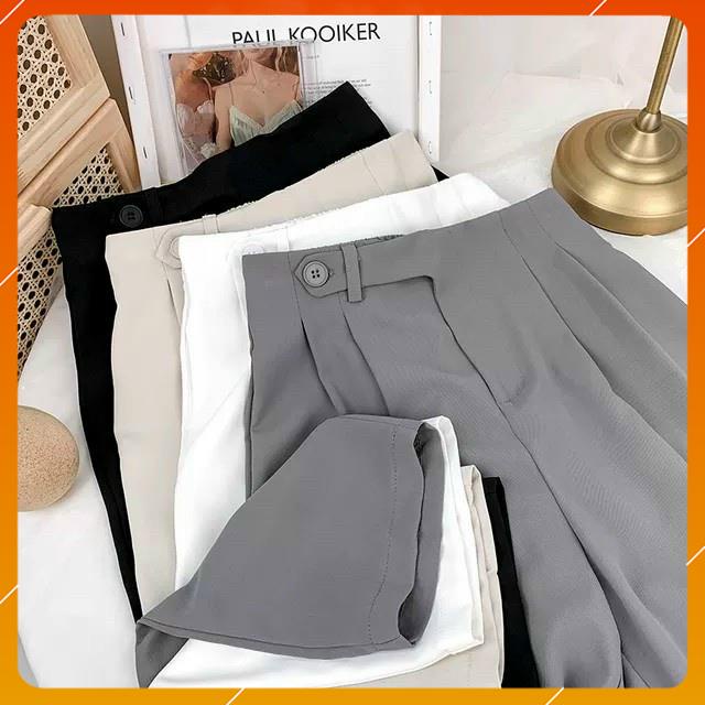 Quần Baggy nữ lưng chun sau cạp tim lồng đai đỉa cá tính phom đẹp màu sắc đen ghi be trắng mã Q0888 Doly | BigBuy360 - bigbuy360.vn