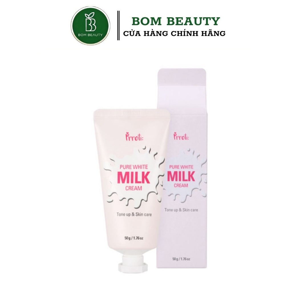 Kem dưỡng trắng nâng tone da Prreti Pure White Milk Cream 50g