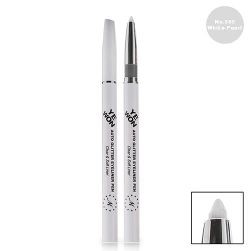 Chì kẻ mí kim tuyến Mira Glitter Auto Eyeliner Pen Hàn Quốc No.308 (Vàng nâu) - Hàng chính hãng