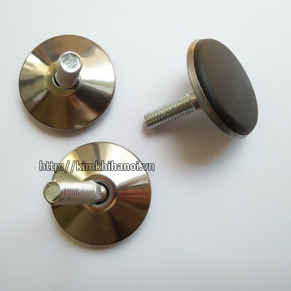 Chân tăng chỉnh Inox 304 đế bulong xoay tròn ren M10