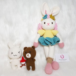 [Gấu bông an toàn cho bé] Thỏ tình yêu 40cm-  len Cotton cao cấp đạt chứng nhận EOKO-TEX Đức. Alex House Shop