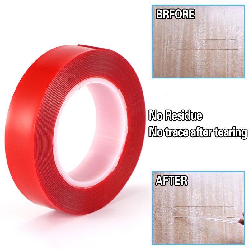 Cuộn băng keo hai mặt dài 3M rộng 6/8/10/12/15MM siêu chắc