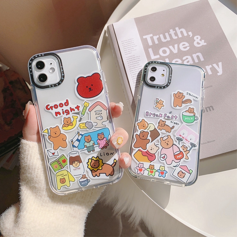 Ốp điện thoại in hình gấu hoạt hình cho Iphone 5/5S/6/6plus/6S/6S plus/6/7/7plus/8/8plus/X/XS/XS Max/11 64