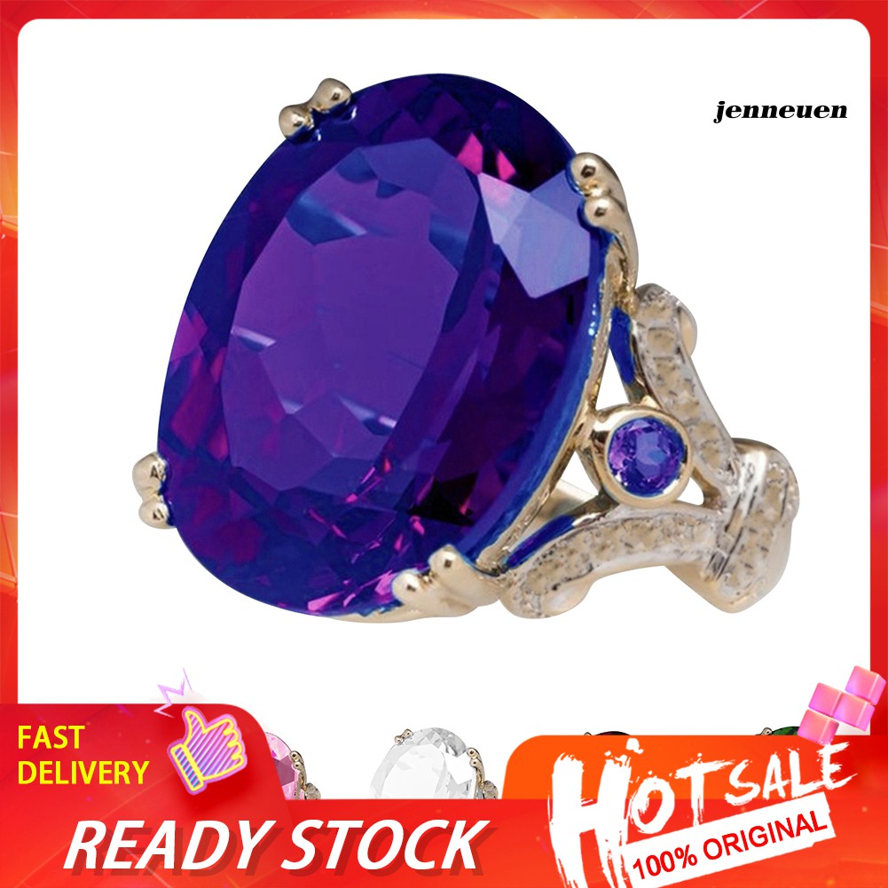 Nhẫn Hợp Kim Đính Đá Lấp Lánh Thời Trang Cho Nữ