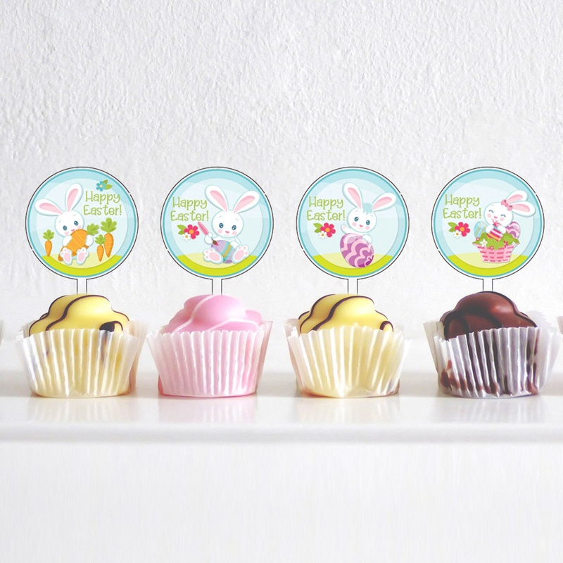 Set 10 Que Cắm Trang Trí Bánh Hình Thỏ Xinh Xắn