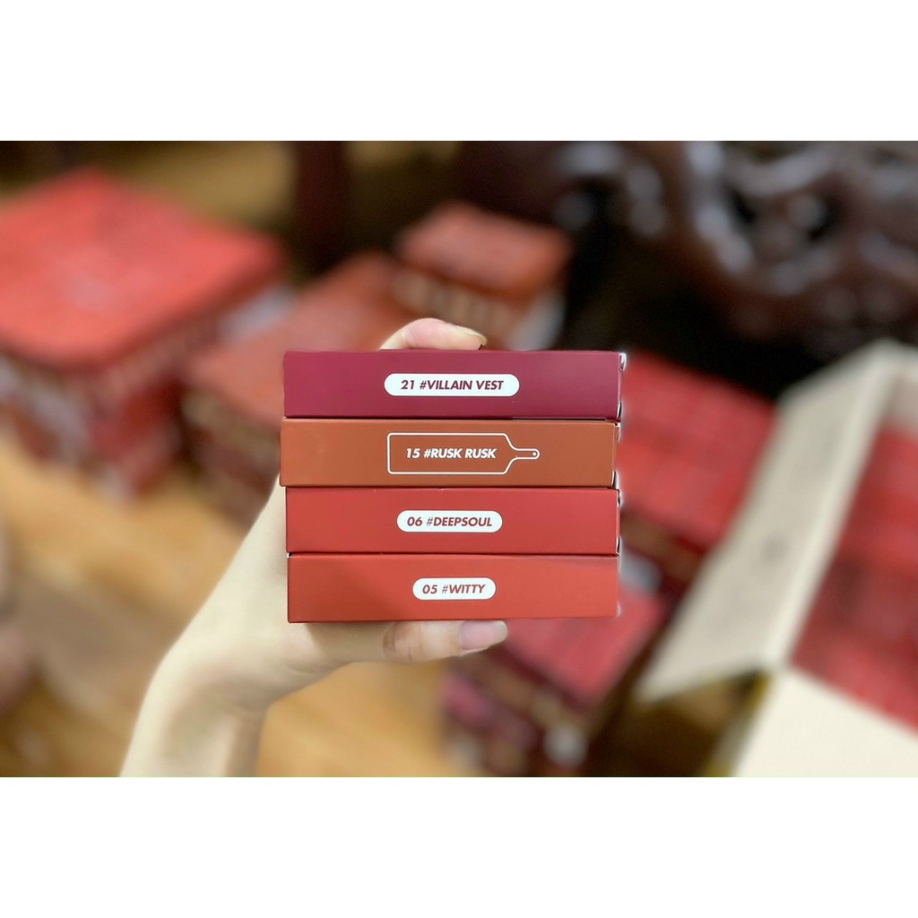 Son kem lì Romand Zero Velvet son bóng juicy lasting 20 glasting water Tint Hàn Quốc