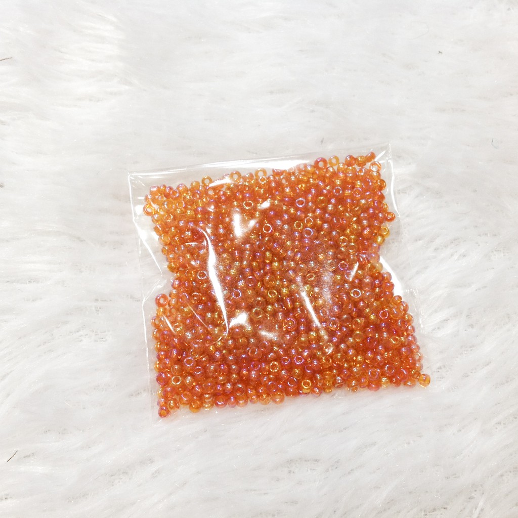 Hạt cườm kết áo đính trang phục nhiều màu tone đỏ 2mm