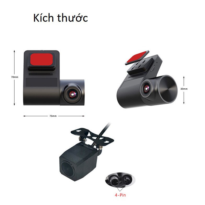 Camera hành trình TRƯỚC SAU U10 ADAS cam tích hợp CAM LÙI kết nối màn android BH 6 tháng | BigBuy360 - bigbuy360.vn