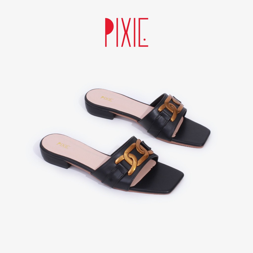 Guốc Bảng Ngang Khoá Xích Pixie X759