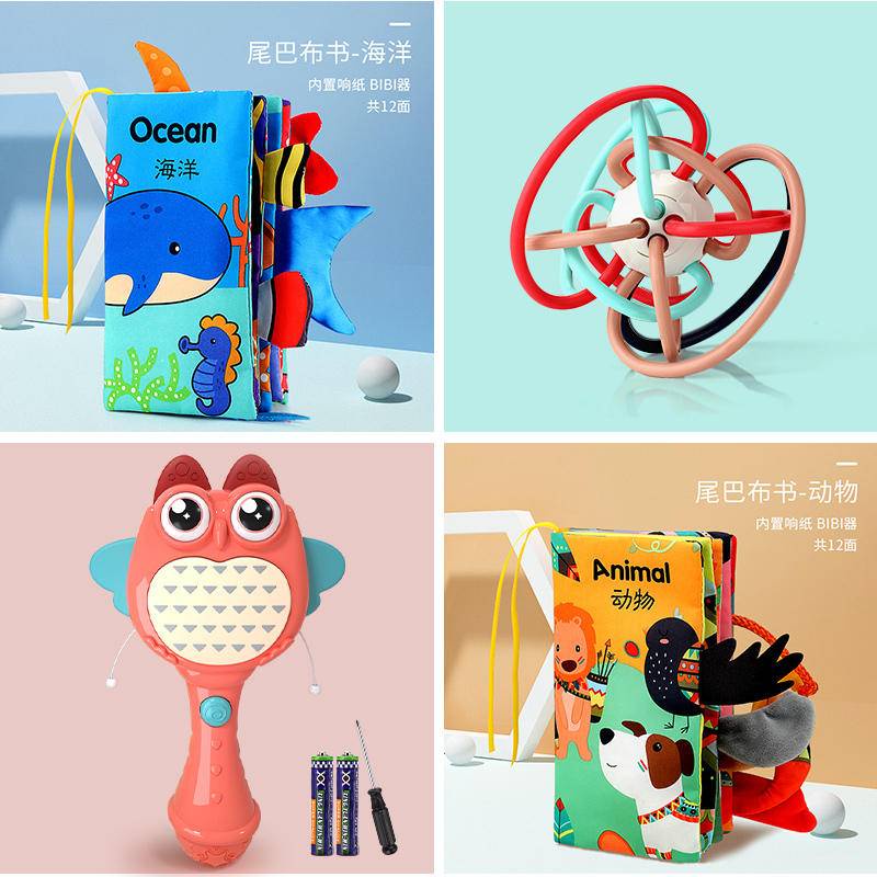 Sách Vải 3d Ba Chiều Đuôi 8 Tháng Tuổi Nhận Thức Động Vật Giáo Dục Sớm Không Rách Có Thể Xé Có Thể Cắn Được 6 Loại Tùy Chọn Tích Hợp Thiết Bị bb