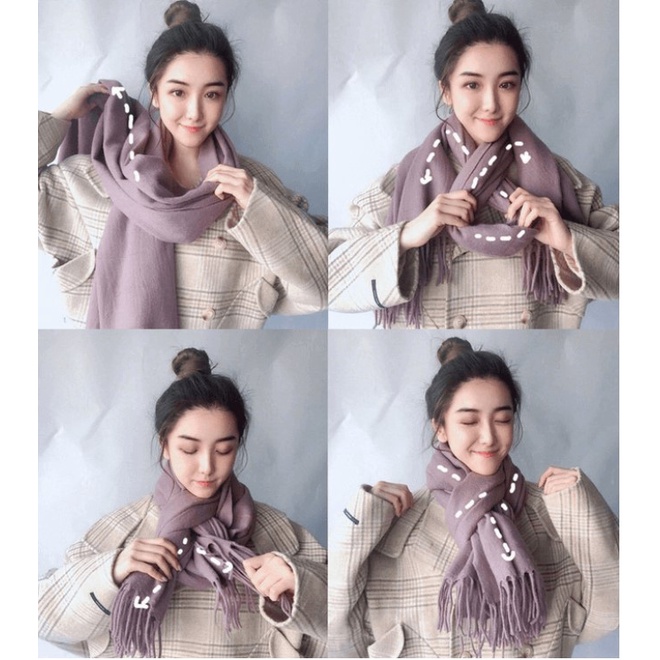 Khăn quàng cổ len Acne Studios Lông cừu siêu đẹp bản to dày