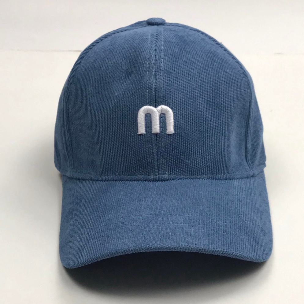 Mũ lưỡi trai thêu chữ M Nón kết nhung phong cách Ulzzang thời trang form unisex nam nữ K08 MN