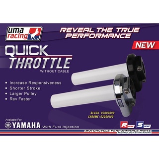 Cùm tăng tốc UMA Racing V3 MÀU ĐEN - CHROME (không kèm dây ga) y15zr exciter ex150 HÀNG CHÍNH HÃNG