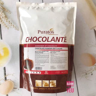 Bột socola nguyên chất không đường puratos gói nguyên 1kg - pl167