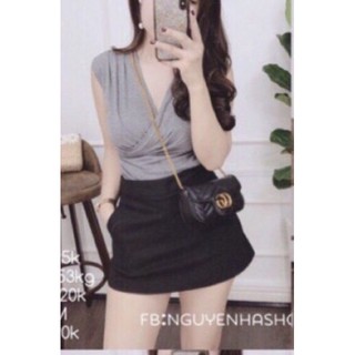 [ Hỗ trợ 10k đơn 20k ]  Áo thun lụa đắp chéo nữ - cherrystore1996