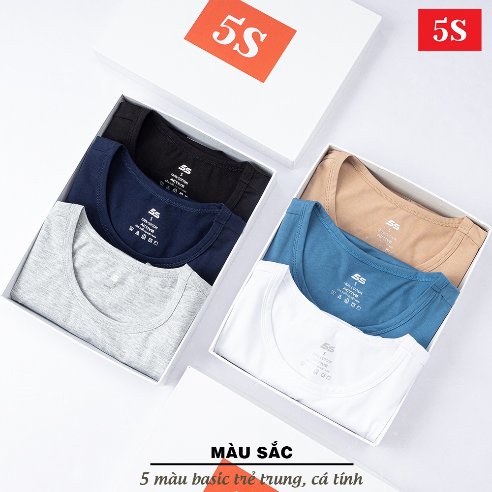 Áo Sát Nách Nam 5S (5 màu), Chất Liệu Cotton Thấm Hút Tốt, Thiết Kế Dáng Thể Thao Khỏe Khoắn, Năng Động (ATT22099-02)