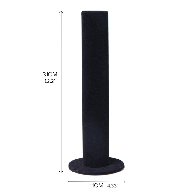 Flgo Giá Đỡ Vòng Cổ / Vòng Tay Bằng Nhung Xám Đen Độc Đáo Trang Trí Nhà Cửa