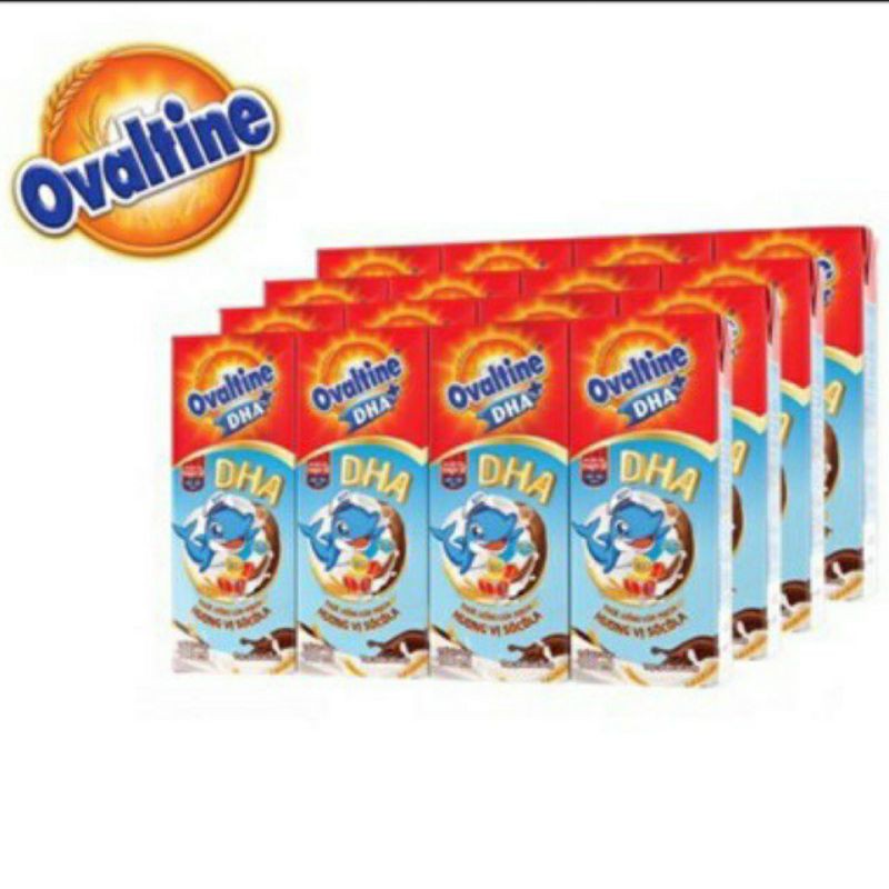 lốc 4 hộp thức uống lúa mạch ovaltine DHA×180ml